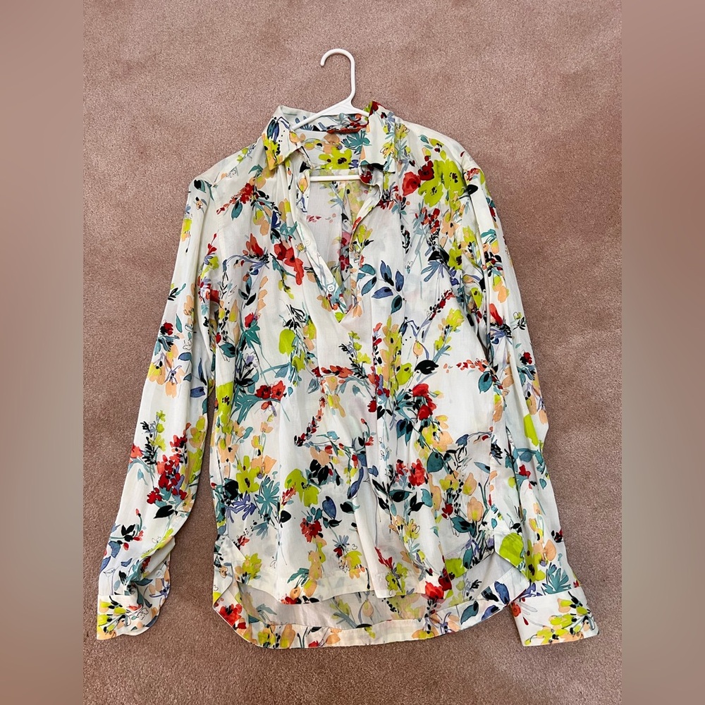 Barena Floral Multicolor Casual Button Down Shirt